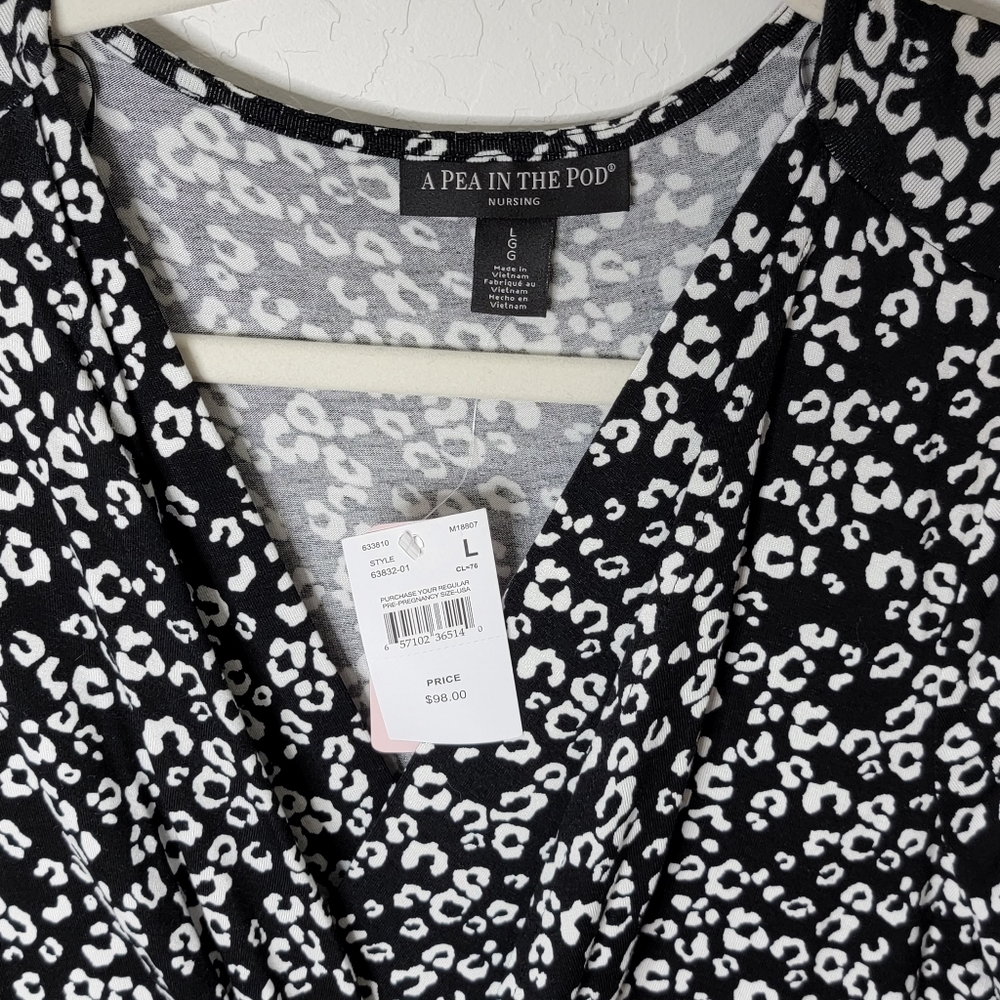 A Pea in the Pod HIGH-LOW HEM LIFT UP NURSING DRESS - Picture 5 of 9